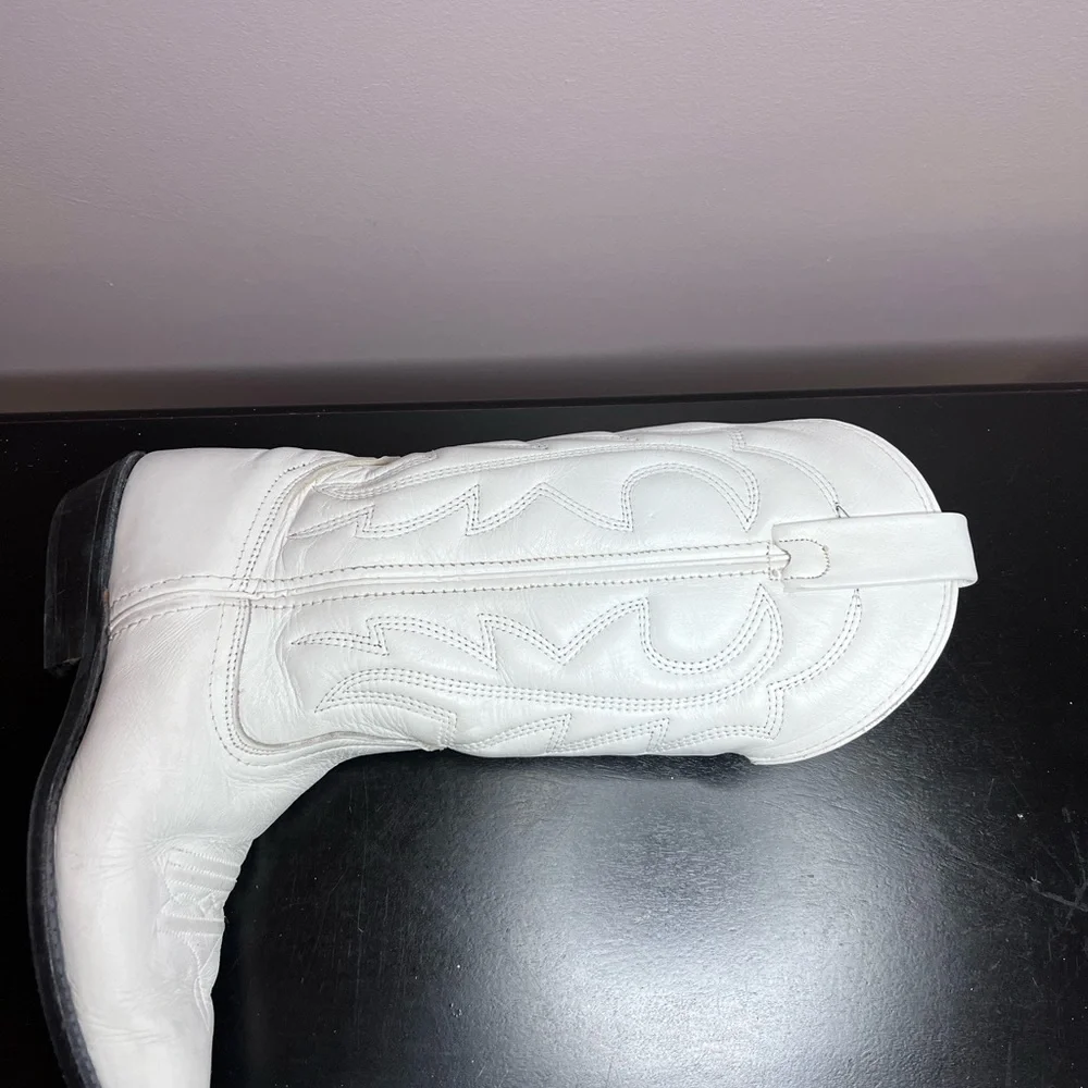 Vittorio Ricci White Cowgirl Boots 6M - Picture 9 of 16